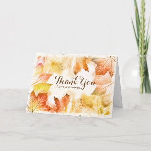 Personalised Thanksgiving Cards - Autumn Leaves Ca