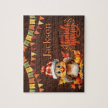 Personalised Thanksgiving Child Name Puzzle