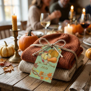 Personalised Thanksgiving Custom Autumn  Gift Tags