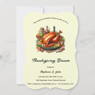Personalised Thanksgiving Dinner Invitation