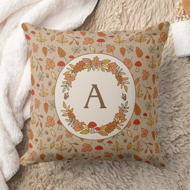 Personalised Thanksgiving Fall Leaves Throw Pillow (Blanket)