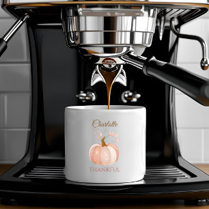 Personalised Thanksgiving – Fall Pumpkin Thankful  Espresso Cup