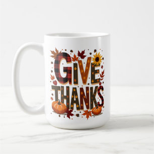 Personalised Thanksgiving - Give Thanks Coffee Mug