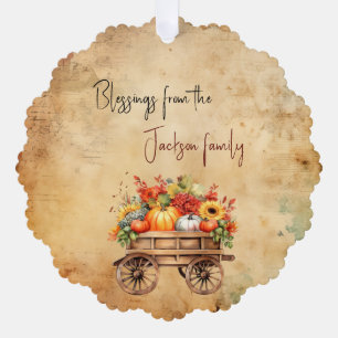Personalised Thanksgiving Paper Ornaments