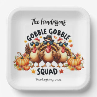 Personalised Thanksgiving Plates 9"