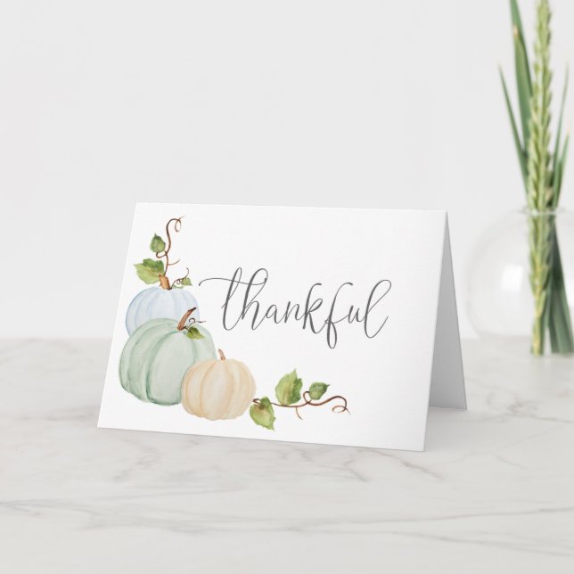 Personalised Thanksgiving pumpkin card (Front)