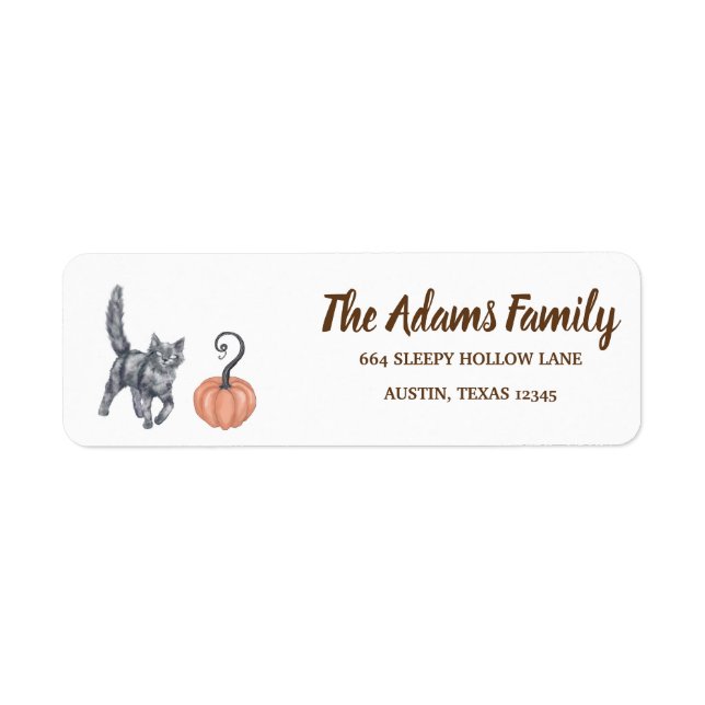 Personalised Thanksgiving Pumpkin Holiday Label (Front)