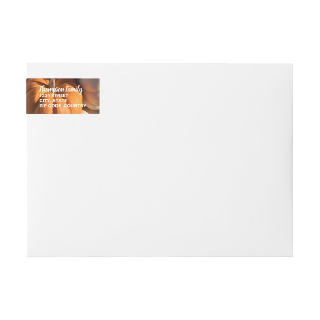 Personalised | Thanksgiving Pumpkins and Wood Wrap Around Label (Front)