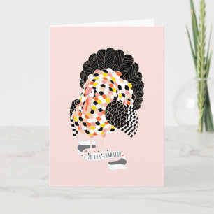 Personalised THANKSGIVING THANKFUL TURKEY Holiday Card