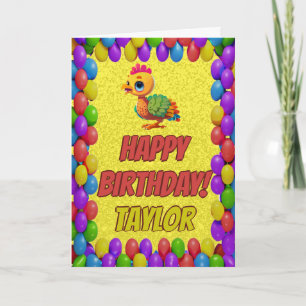 Personalised Thanksgiving Turkey Birthday Card