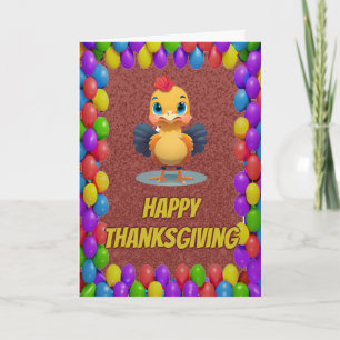 Personalised Thanksgiving Turkey Greeting Card
