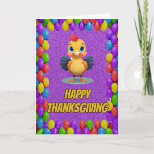 Personalised Thanksgiving Turkey Greeting Card