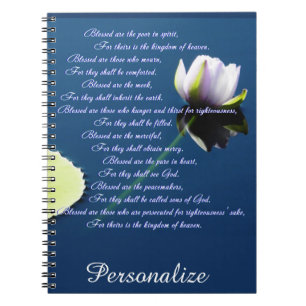 Personalised The Beatitudes Notebook