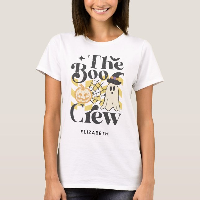 Personalised The Boo Crew Halloween T-Shirt (Front)