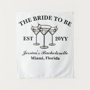 Personalised The Bride To Be Luxury Bachelorette Tapestry
