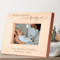 Personalised The Day We Became a Family Typography