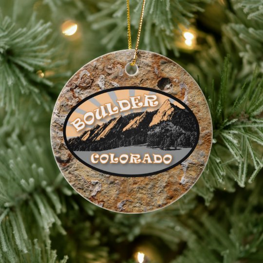 Personalised The Flatirons, Boulder Colorado Christmas Ornament