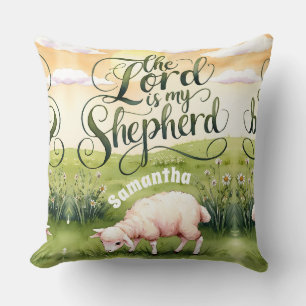 Personalised The Lord is My Shepherd Christian Cushion