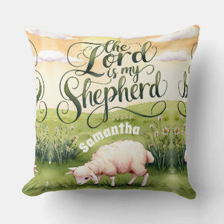 Personalised The Lord is My Shepherd Christian Cushion