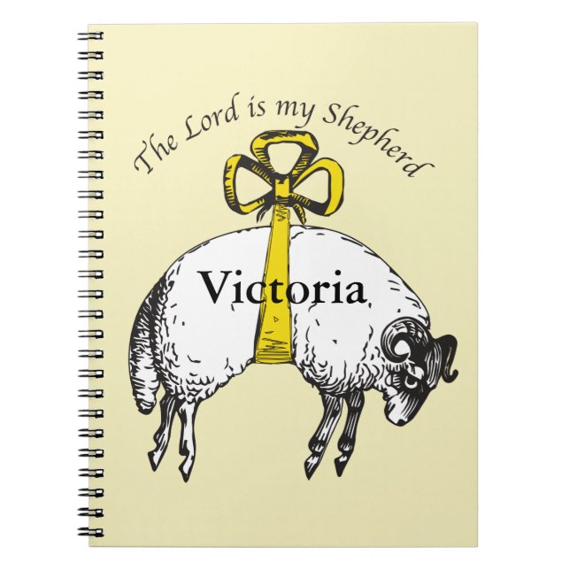 Personalised The LORD is my shepherd Psalm 23 Notebook (Front)