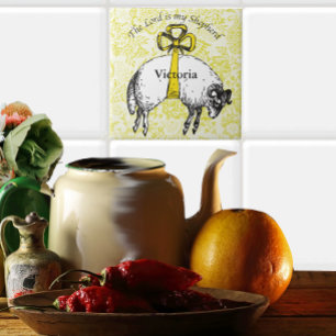 Personalised The LORD is my shepherd Psalm 23 Tile