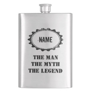 Personalised the man myth legend steel flask