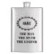 Personalised the man myth legend steel flask