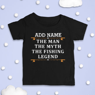 Personalised The Man The Myth The Fishing Legend Baby T-Shirt