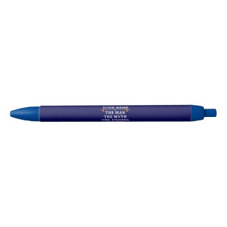 Personalised The Man The Myth The Fishing Legend Black Ink Pen