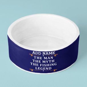 Personalised The Man The Myth The Fishing Legend Bowl