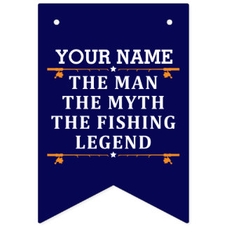 Personalised The Man The Myth The Fishing Legend Bunting