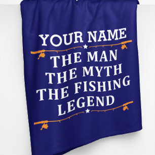 Personalised The Man The Myth The Fishing Legend Fleece Blanket