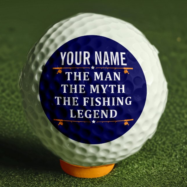 Personalised The Man The Myth The Fishing Legend Golf Balls (Creator Uploaded)