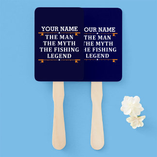 Personalised The Man The Myth The Fishing Legend Hand Fan