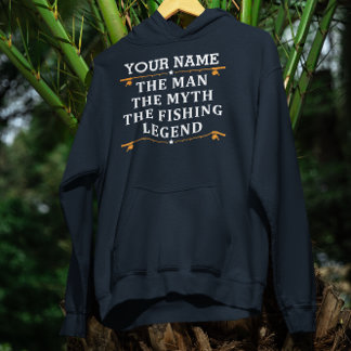 Personalised The Man The Myth The Fishing Legend Hoodie