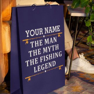 Personalised The Man The Myth The Fishing Legend Medium Gift Bag