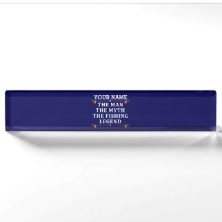 Personalised The Man The Myth The Fishing Legend Nameplate