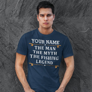 Personalised The Man The Myth The Fishing Legend T-Shirt