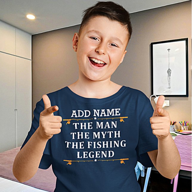 Personalised The Man The Myth The Fishing Legend T-Shirt (Creator Uploaded)