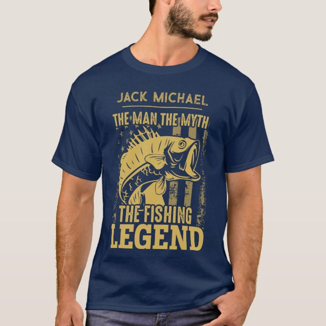Personalised The Man The Myth The Fishing Legend T-Shirt (Front)