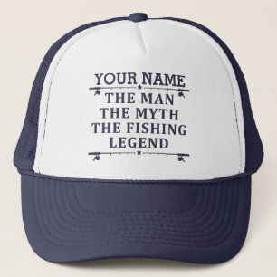 Personalised The Man The Myth The Fishing Legend T Trucker Hat