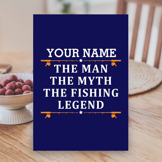 Personalised The Man The Myth The Fishing Legend Table Number (Creator Uploaded)