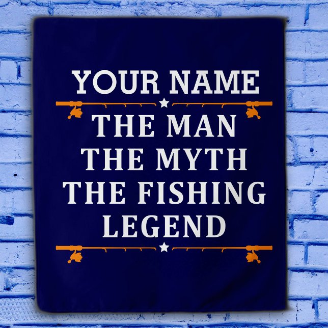 Personalised The Man The Myth The Fishing Legend Tapestry (Creator Uploaded)