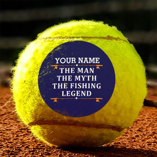 Personalised The Man The Myth The Fishing Legend Tennis Balls