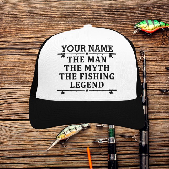 Personalised The Man The Myth The Fishing Legend Trucker Hat (Creator Uploaded)