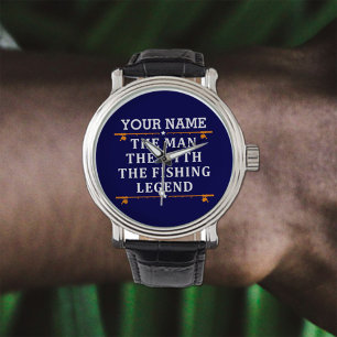Personalised The Man The Myth The Fishing Legend Watch