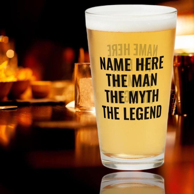 Personalised The Man The Myth The Legend Glass (Creator Uploaded)