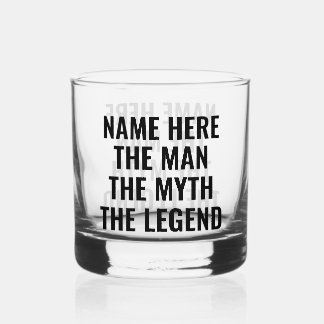 Personalised The Man The Myth The Legend Whiskey Glass