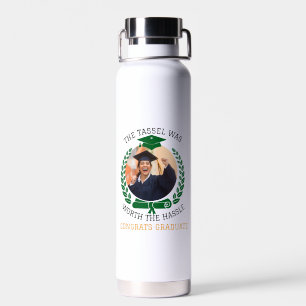 Personalised The Tassel Was Worth the Hassle Photo Water Bottle