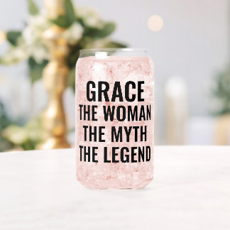 Personalised The Woman The Myth The Legend Can Glass